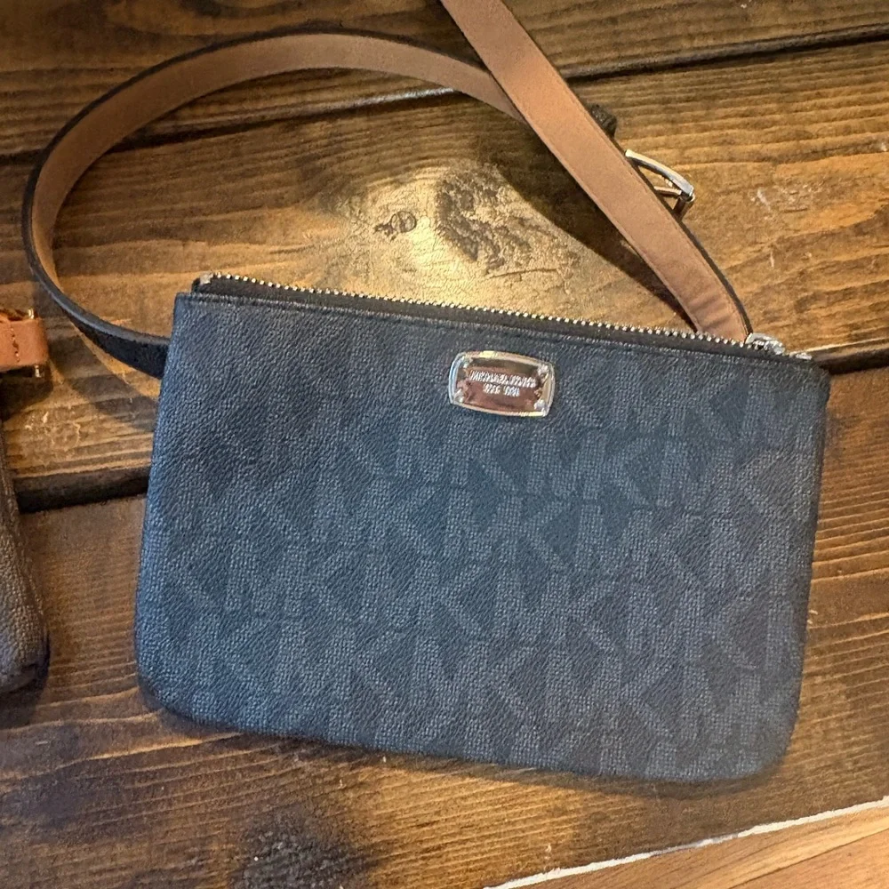 Michael Kors Black‎ and Tan Belt Bag